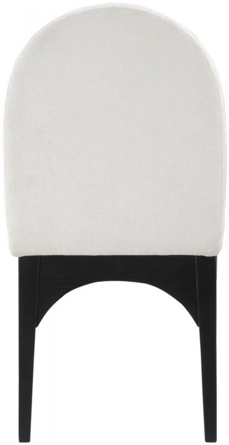 Meridian Furniture Waldorf Cream/Black Chenille Upholstered Dining Chair-3