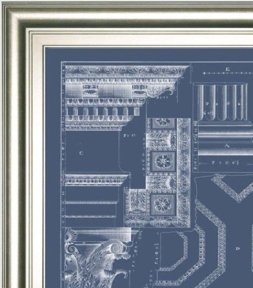 Classy Living Vision Studio Column and Cornice Blueprint IV Wall Art-1