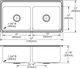 Elkay Lustertone® Classic Lustrous Satin 43" x 22" x 12-1/8" MR2-Hole Equal Double Bowl Drop-In Sink-3