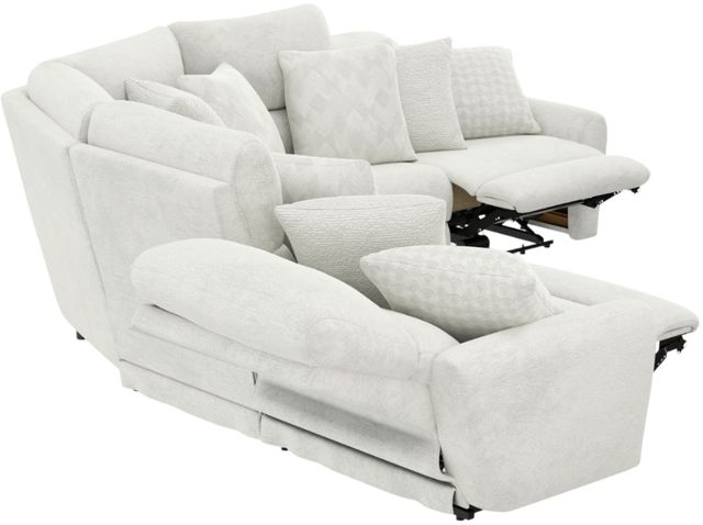 Catnapper® Majesty 3-Piece White Curved Power Reclining Sectional-3
