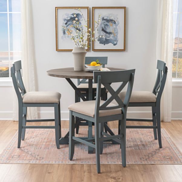 Coast2Coast Home™ Belsey 5-Piece Blue/Gray Counter Height Dining Set-1