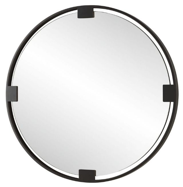 Uttermost® Cornelia Dark Bronze Round Mirror-3