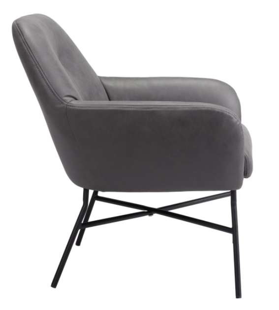 Zuo® Modern Hans Vintage Gray Accent Chair-2