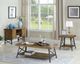 Emerald Home Chandler Brown End Table with Steel Gray Base-1