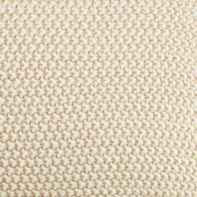 Olliix by INK+IVY Bree Knit Ivory 26" x 26" Euro Pillow Cover-1