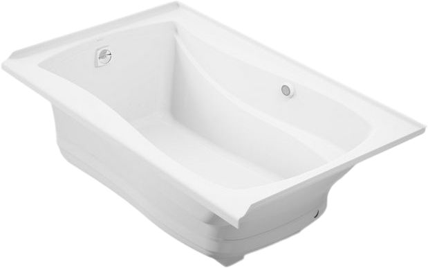 KOHLER® Mariposa® White 60" x 36" Heated Bubble Massage™ Air Bath with Bask® Heated Surface - Left Drain-0