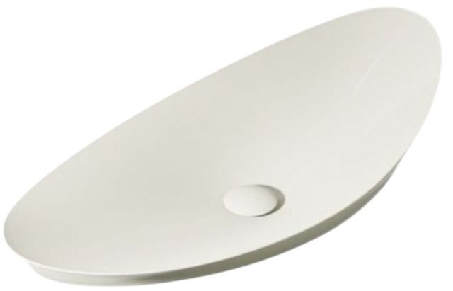 Kohler Veil™ Biscuit 38.5" Oval Vessel Bathroom Sink, No Overflow-0