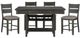 Mazin Furniture Baresford 5 Piece Gray Counter Height Dining Set-0