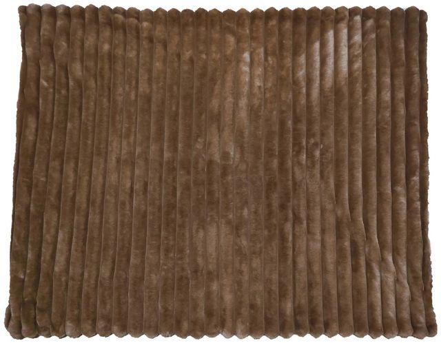 Harp & Finial® Farah Mink Channeled Faux Fur Throw-0