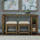 Liberty Furniture Carolina Park 3-Piece Amber Brown Console Table and Stool Set-1