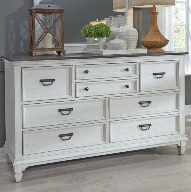 Liberty Furniture Allyson Park Charcoal/Wirebrushed White 66" Dresser-1