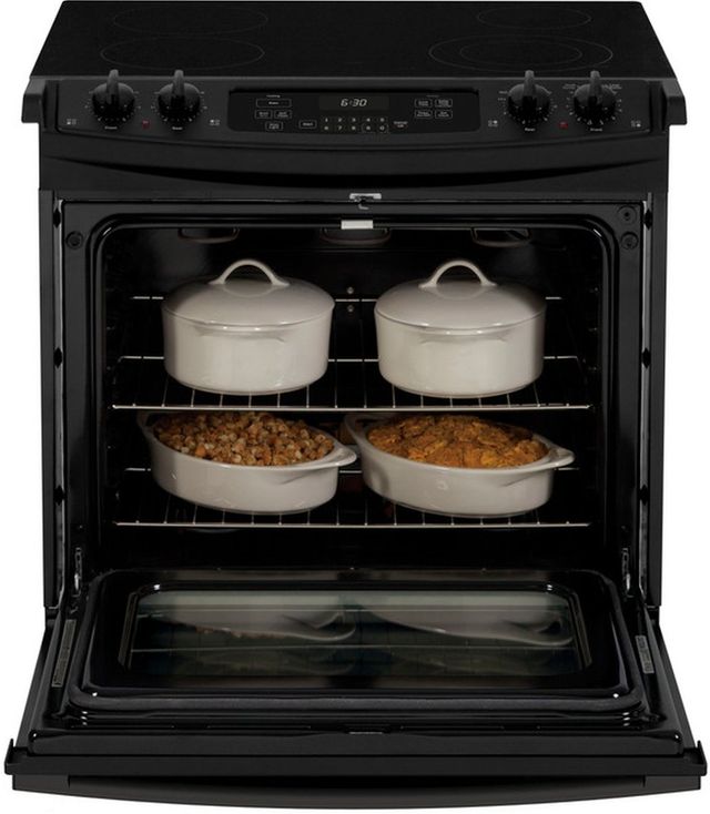 GE® 30" Black Drop-In Electric Range-2