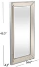 Bassett Mirror Beaded Silver Rectangular Wall Mirror-2