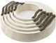 A & B Home 5-Piece Cream Round Wooden Nesting Tray Set-0