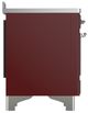 Ilve® Majestic III 48" Burgundy Pro Style Induction Range with Solid Door and Chrome Trim-3