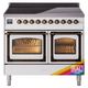 Ilve® Nostalgie II Noblesse 40'' Custom RAL Color Pro Style Induction Range with Burnished Trim-0