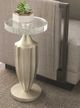 Caracole® Uptown Modern Just a Little Jazz Glass Top End Table with Jazzy Taupe Base-2