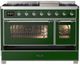 Ilve® Majestic III 48" Emerald Green Pro Style Dual Fuel Liquid Propane Range with Triple Glass Door and Chrome Trim-1