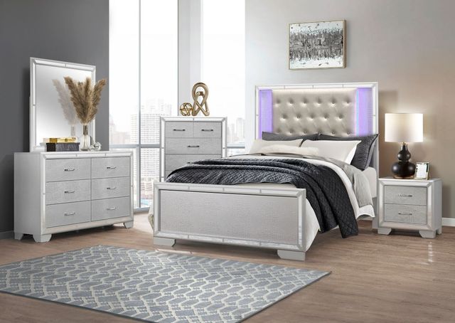 Homelegance® Aveline Silver Nightstand-3