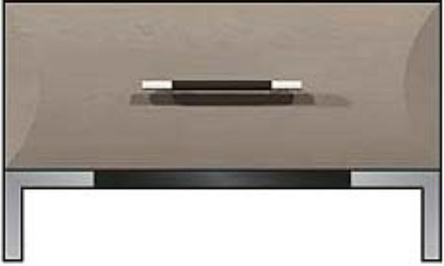 Country View Woodworking Customizable American Modern 2-Drawer Metal Legs Nightstand-1