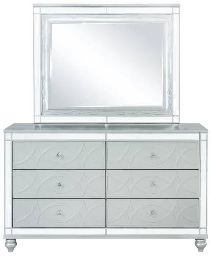 Coaster® Gunnison Silver Metallic Dresser with Mirror-1