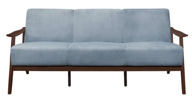 Homelegance® Carlson Blue Gray/Dark Walnut Sofa-2