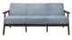 Homelegance® Carlson Blue Gray/Dark Walnut Sofa-2