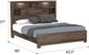 Emerald Home Peyton Brown Queen Bookcase Bed-2