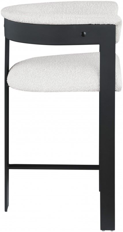 Meridian Furniture Romeo Cream Boucle Counter Stool-3