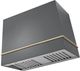 La Cornue Loge Series 44" Graphite Wall Mounted Range Hood with Polished Brass Trim-0