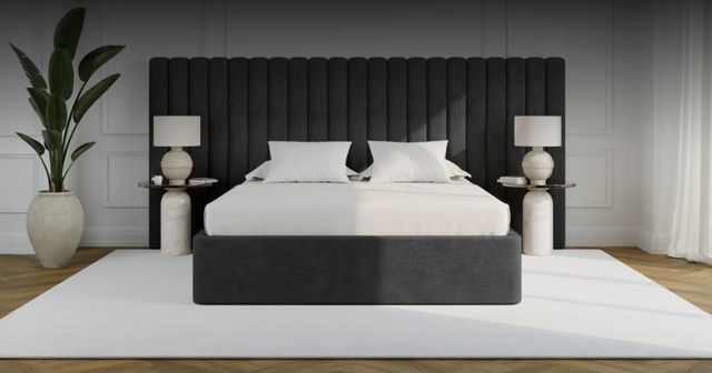 Puffy Milan Midnight Gray Full Bed Frame-1