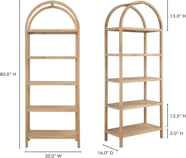 Moe’s Home Collection Eero Natural Bookcase-2