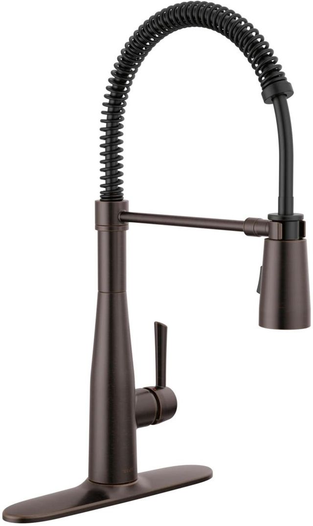 Delta Essa® Venetian Bronze Single Handle Pull-Down Spring Kitchen Faucet-3