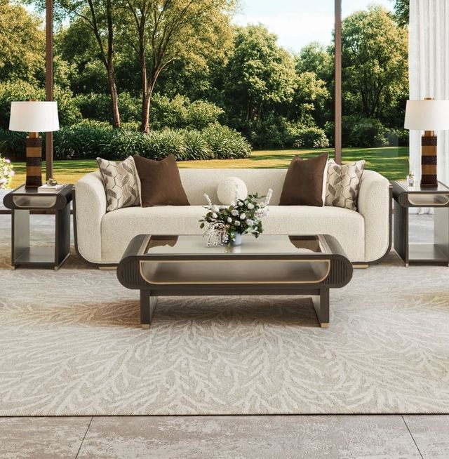 Michael Amini® West Kensington Medium Espresso Sofa-1