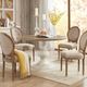 Olliix by Madison Park Reclaimed Walnut Lexi Dining Table with Antique Cream Base-3