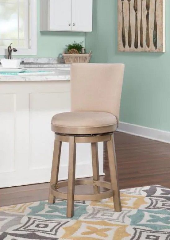 Powell® Davis Natural/Rustic Taupe Counter Stool-3