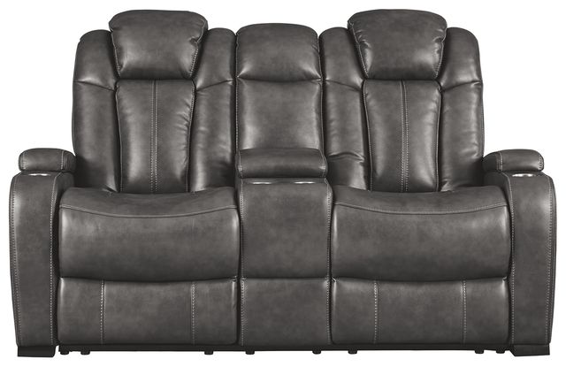 Signature Design by Ashley® Turbulance Quarry Power Reclining Loveseat-1