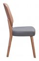 Zuo® Alberta Walnut/Dark Gray Dining Chair-2