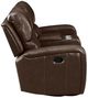 New Classic® Home Furnishings Linton Brown Leather Console Loveseat with Dual Recliners-3