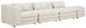 Moe's Home Collection Lowtide Linear 4-Piece Warm White Right-Arm Facing Modular Sectional and Ottoman-0