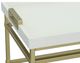 Fairfield® East Camden Pearl Top Cocktail Table with Antique Brass Base-3
