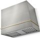 AGA Loge 36" Stainless Steel Wall Mounted Range Hood with Antique Brass Trim-0