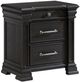 Elements International Kings Court Black Nightstand-0