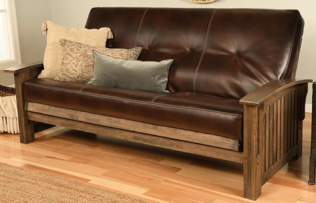 Kodiak Furniture Washington Oregon Trail Java/Rustic Walnut Full Futon with Mattress-1