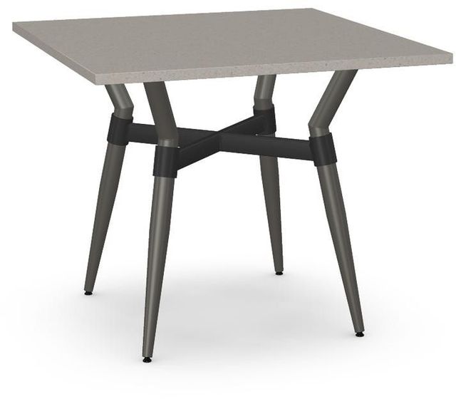 Amisco Customizable Link Thermo Fused 29.5" Square Laminate Table with Steel Legs-0