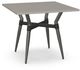 Amisco Customizable Link Thermo Fused 29.5" Square Laminate Table with Steel Legs-0