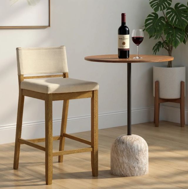 Armen Living Yaneli 4-Piece Amber Glow/White Barstool Set-1