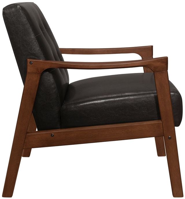 Mazin Furniture Alby Dark Brown Upholstered Accent Chair-2