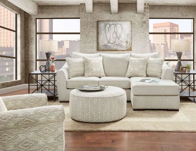 Fusion Furniture Vibrant Vision Passageway Vanilla Cocktail Ottoman-1