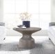 Armen Living Sephie Grey Round Pedestal Coffee Table-4
